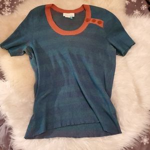 Anthropologie Ribbed Sweater Tee